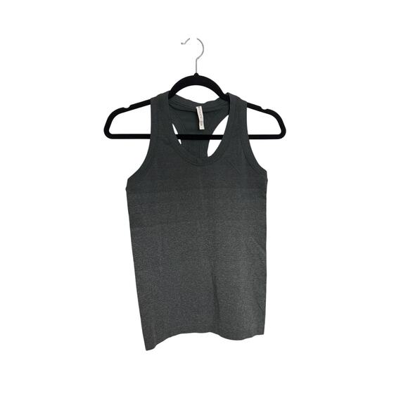 Athleta Momentum Seamless Tank Womens XS Green Racerback Ribbed Athletic Top - Picture 2 of 5